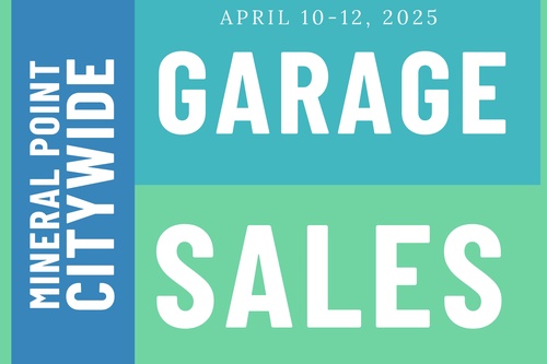 Mineral Point City Wide Garage Sales! - Apr 10, 2025 to Apr 12, 2025